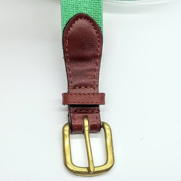 Smathers & Branson Hand-Stitched Needlepoint Leather Belt - Picture 6 of 9